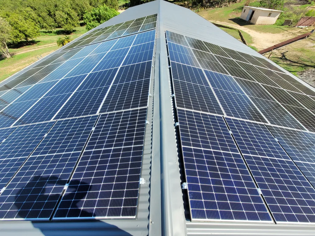 Solar panels installed on a roof